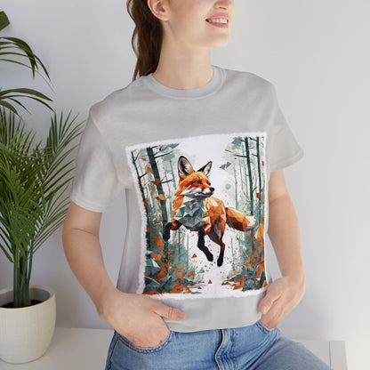 Fox in the Forest - Geometric Animals Series T-Shirt