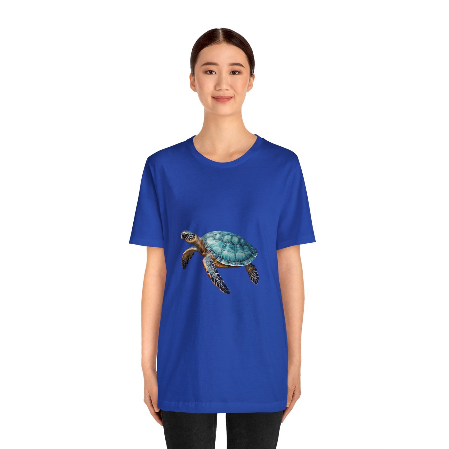 Emerald Shelled Sea Turtle - Geometric Animals Series T-Shirt