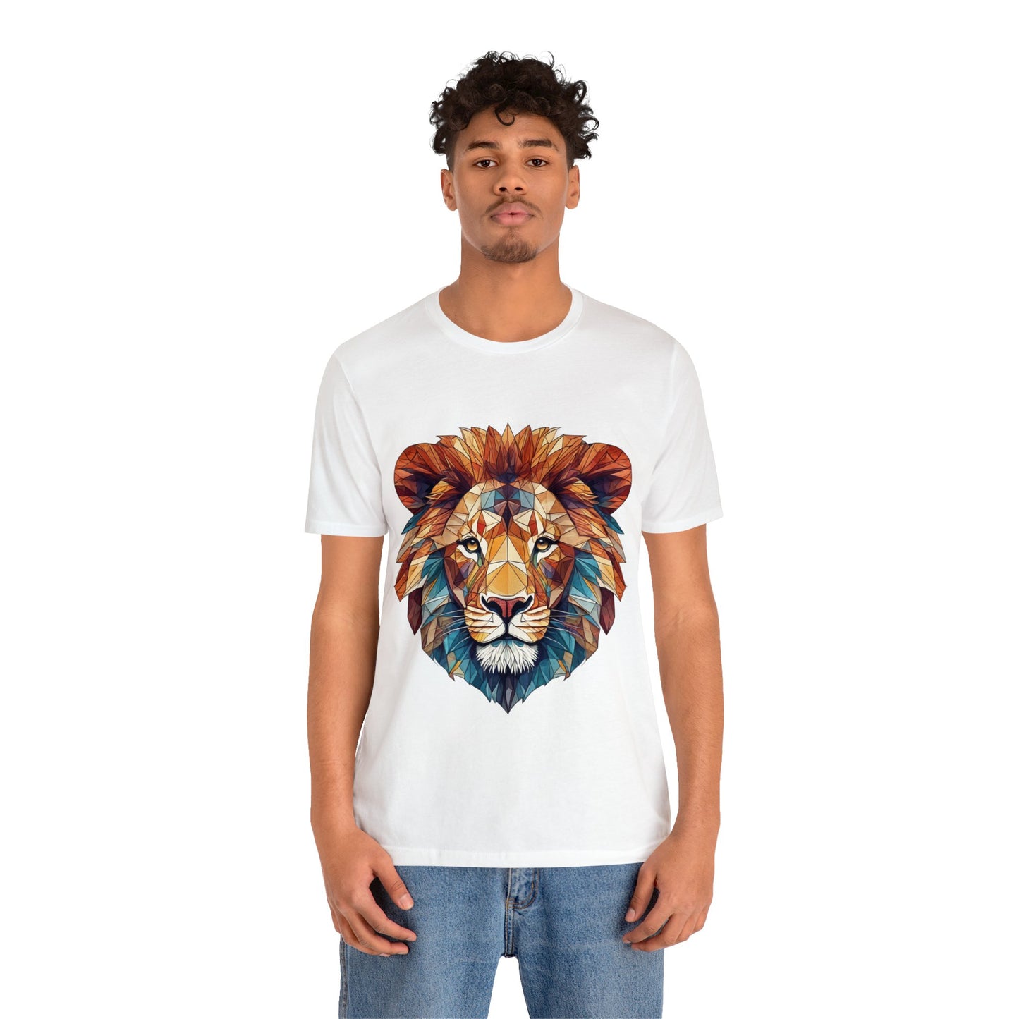 Geometric Lion - Geometric Animals Series T-Shirt