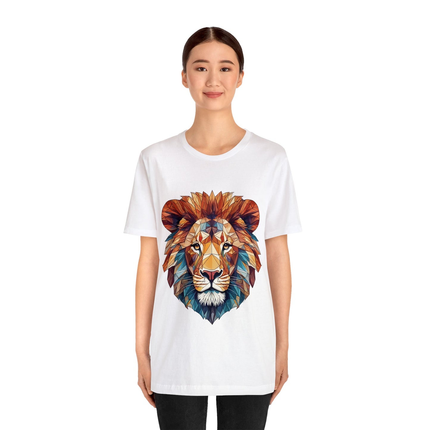 Geometric Lion - Geometric Animals Series T-Shirt