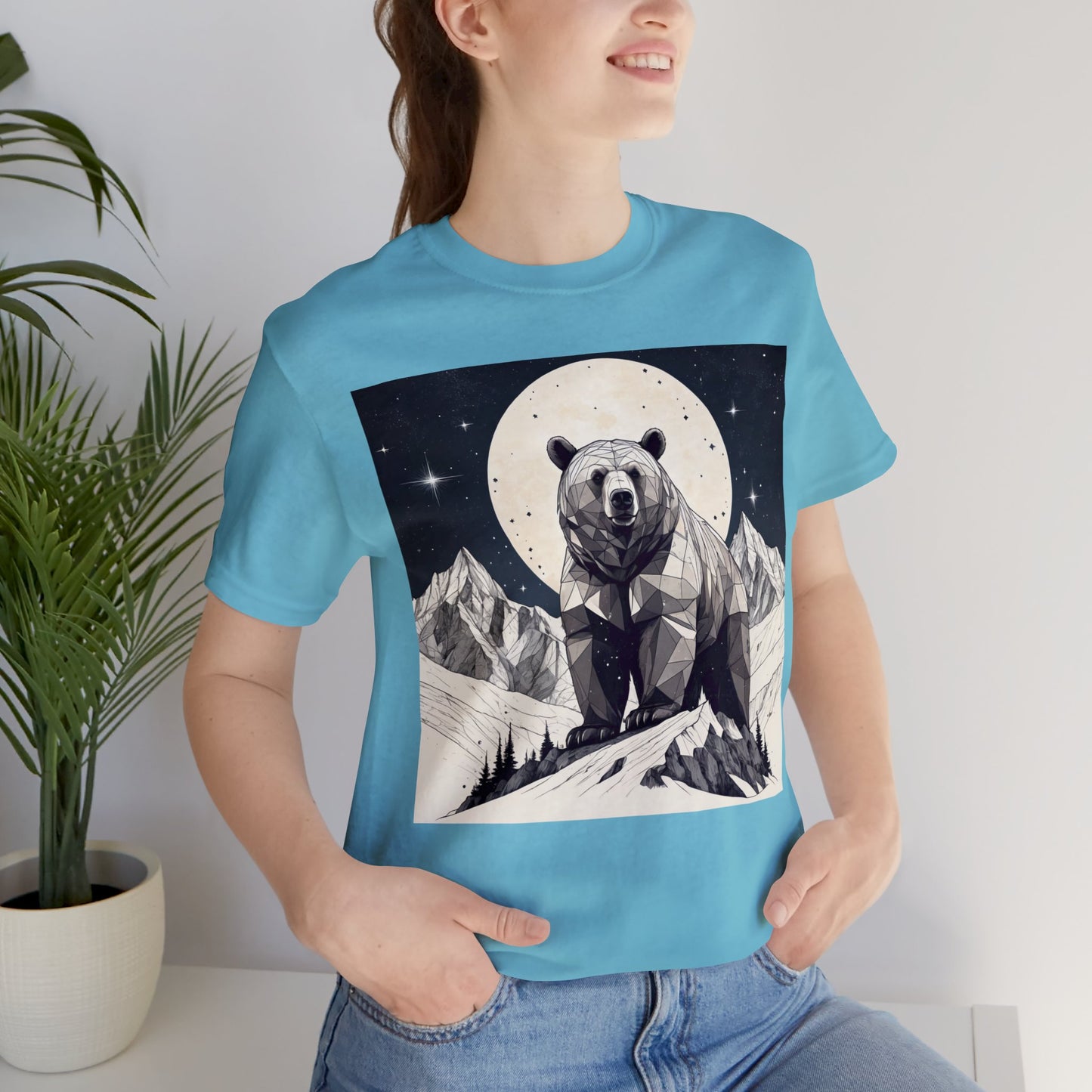 Lunar Bear - Geometric Animals Series T-Shirt