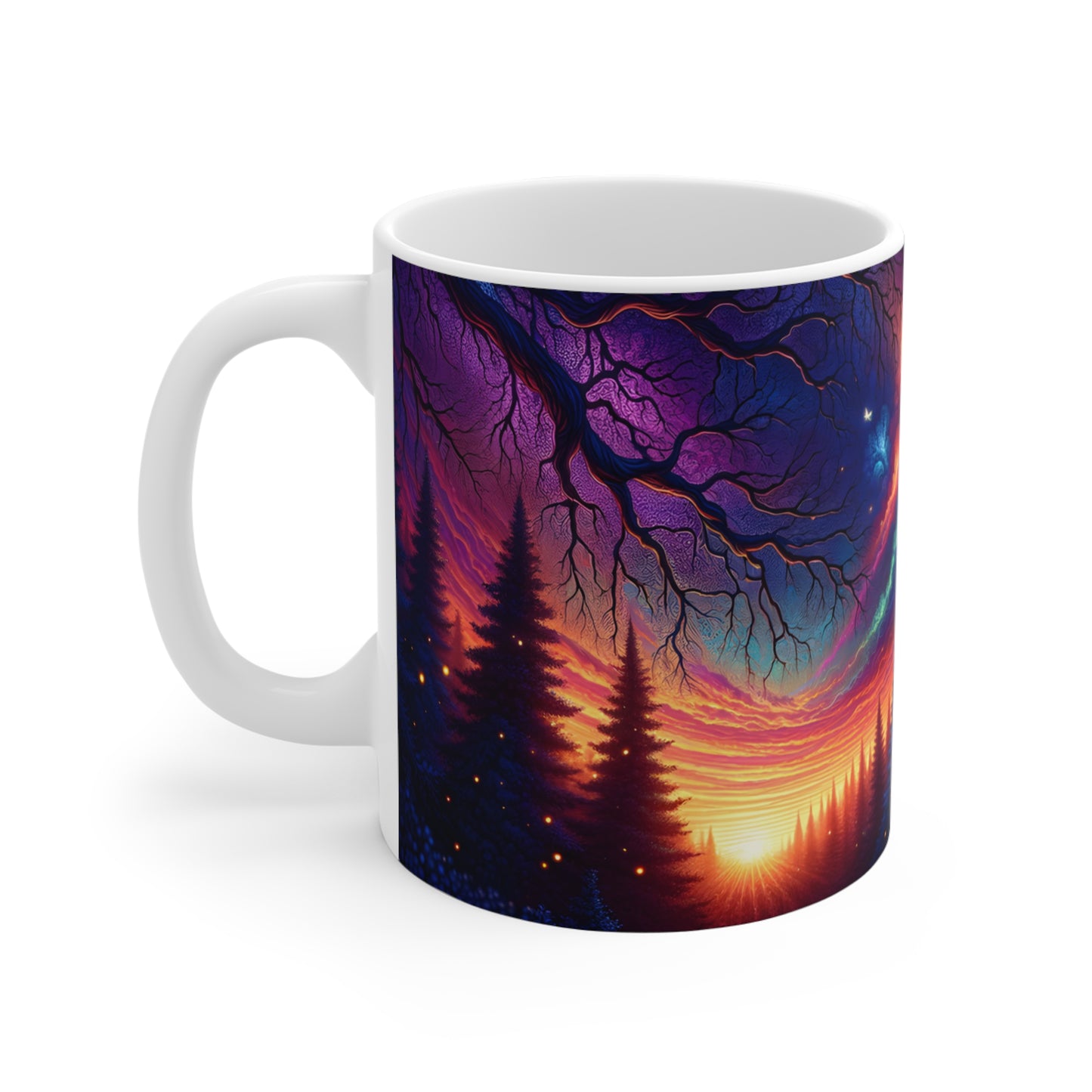 Enchanted Forest Twilight Mug - White