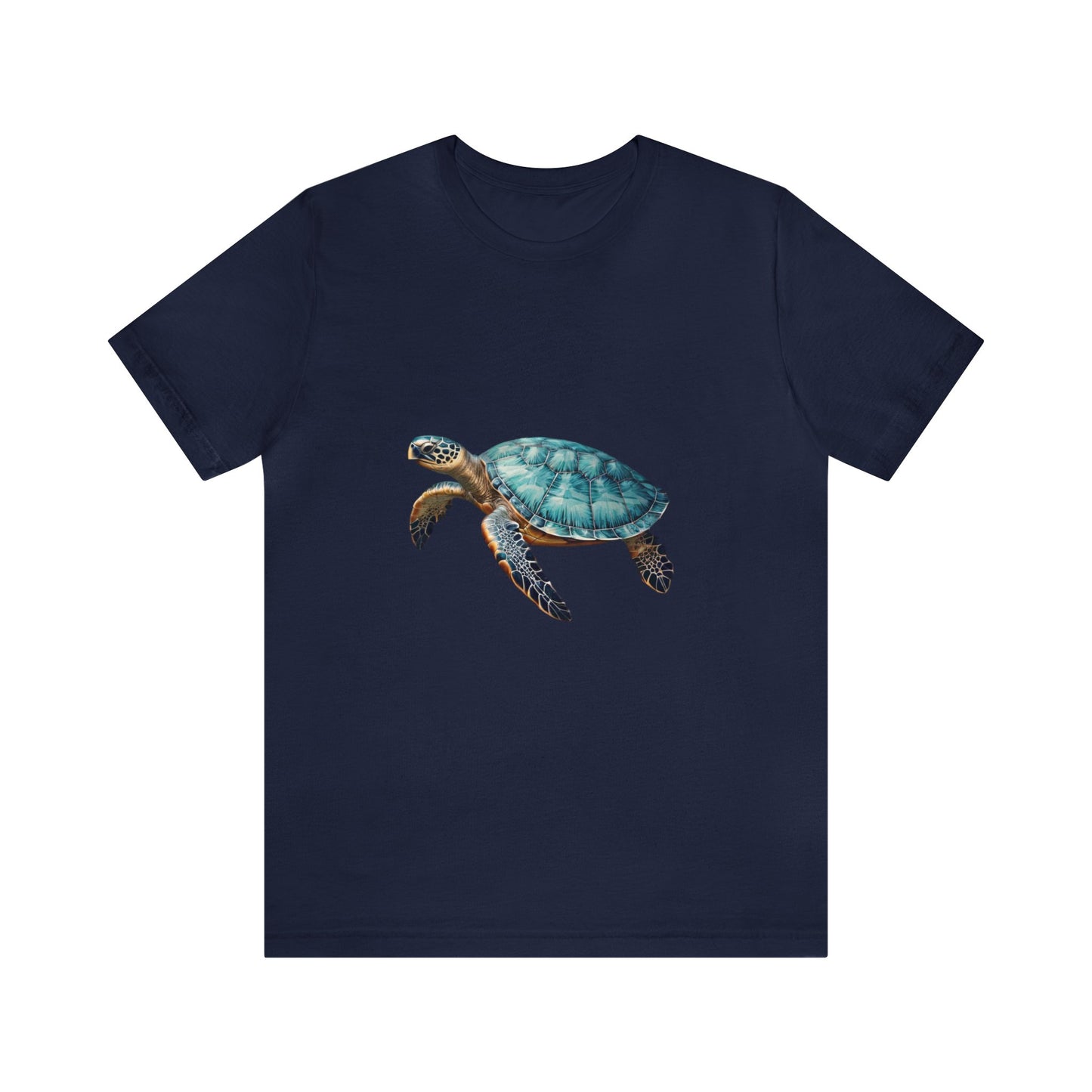 Emerald Shelled Sea Turtle - Geometric Animals Series T-Shirt