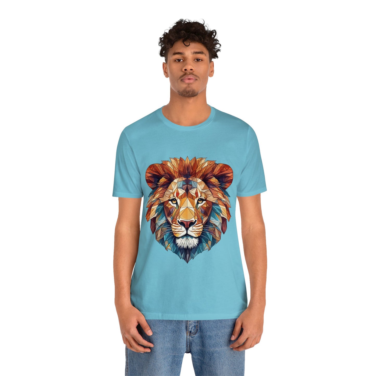 Geometric Lion - Geometric Animals Series T-Shirt