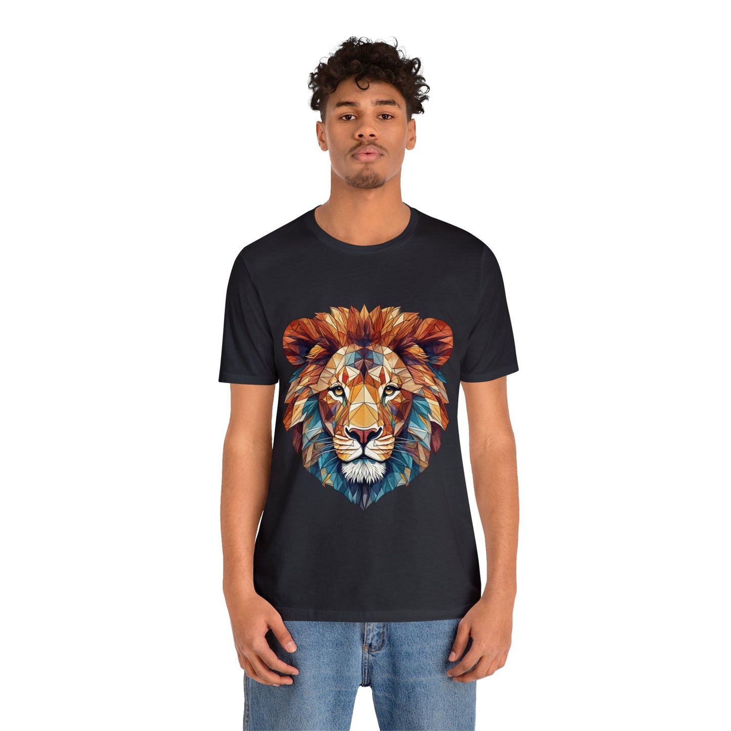 Geometric Lion - Geometric Animals Series T-Shirt