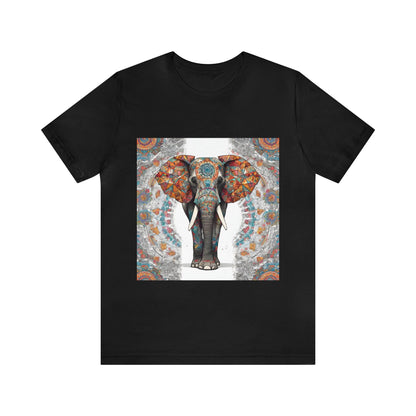 Mosaic Majesty Elephant - Geometric Animals Series T-Shirt