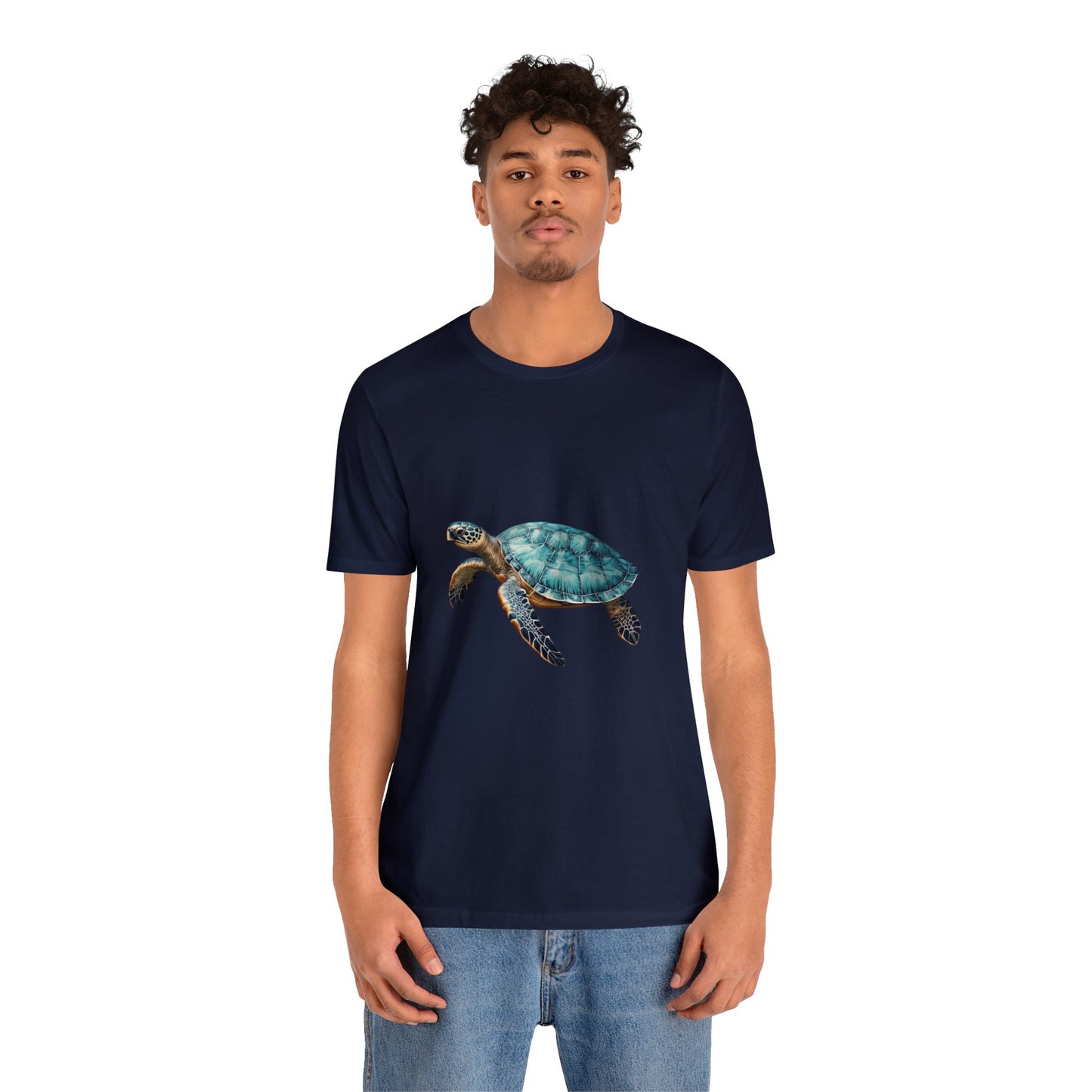 Emerald Shelled Sea Turtle - Geometric Animals Series T-Shirt