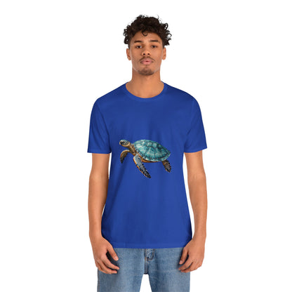 Emerald Shelled Sea Turtle - Geometric Animals Series T-Shirt