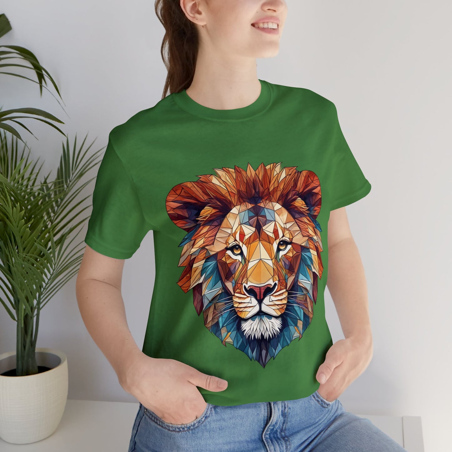 Geometric Lion - Geometric Animals Series T-Shirt