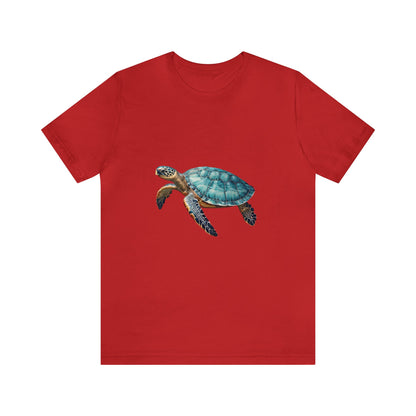 Emerald Shelled Sea Turtle - Geometric Animals Series T-Shirt