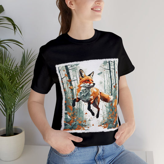 Fox in the Forest - Geometric Animals Series T-Shirt