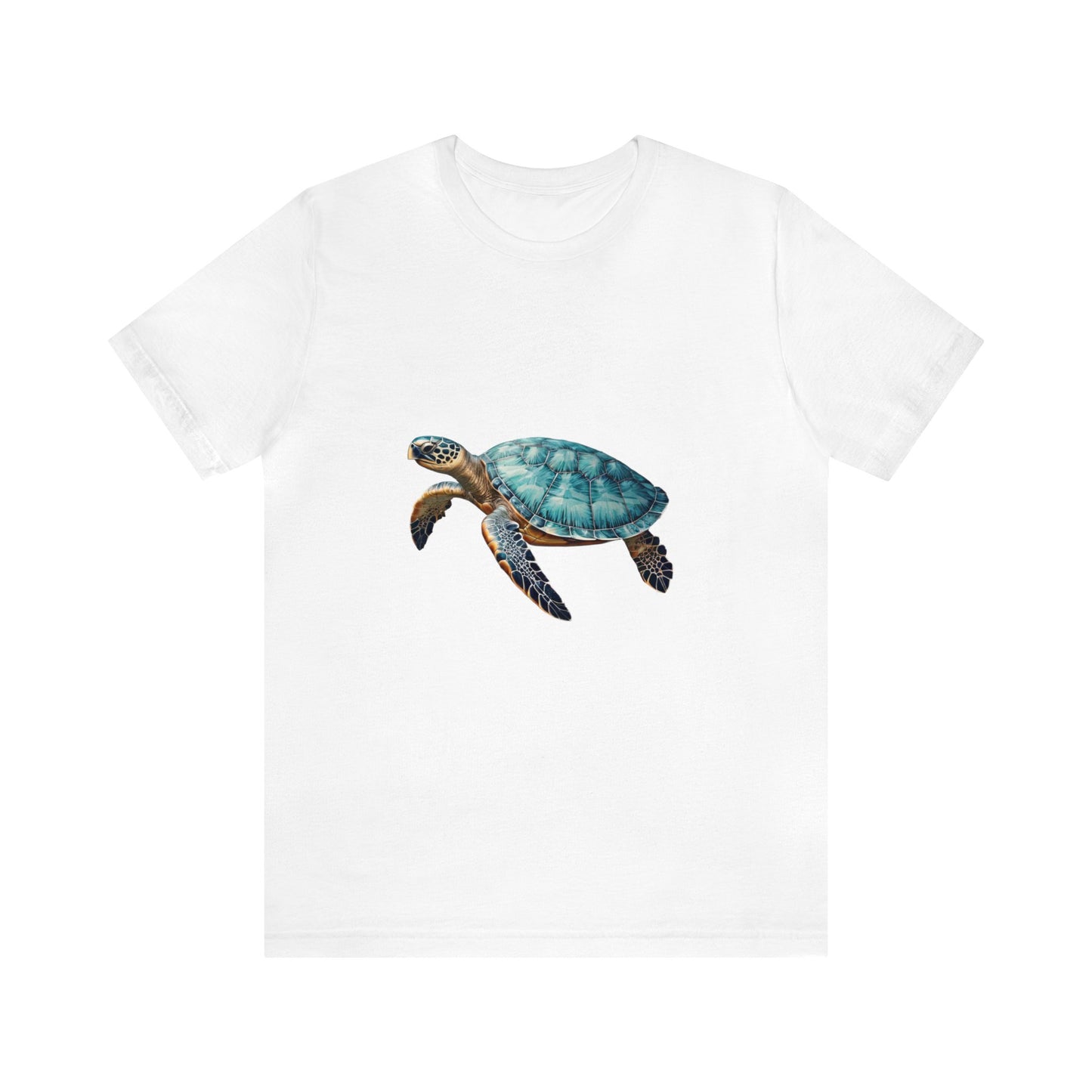 Emerald Shelled Sea Turtle - Geometric Animals Series T-Shirt