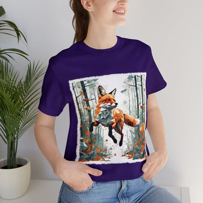 Fox in the Forest - Geometric Animals Series T-Shirt