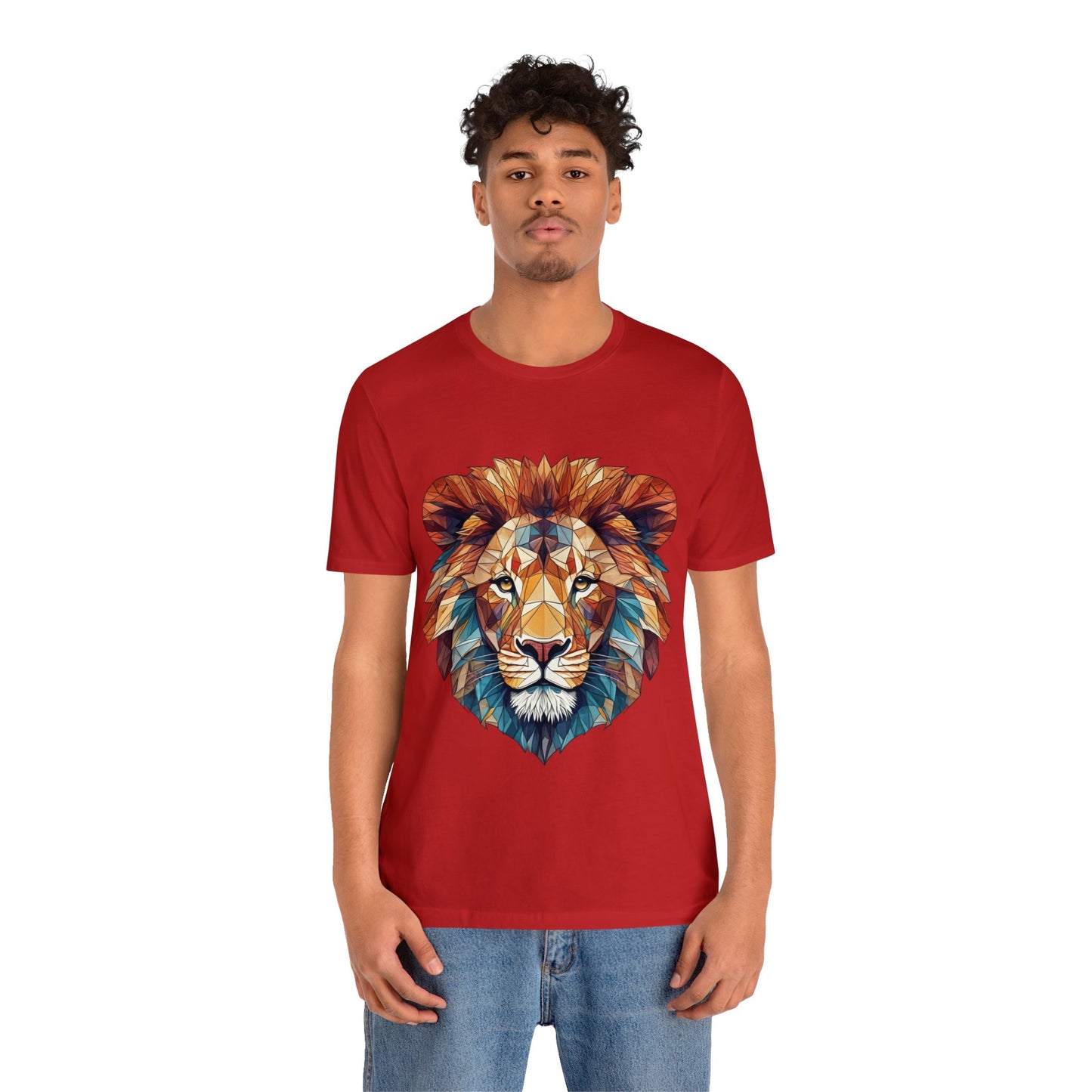 Geometric Lion - Geometric Animals Series T-Shirt