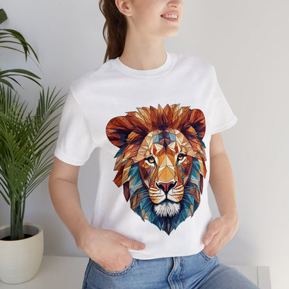 Geometric Lion - Geometric Animals Series T-Shirt