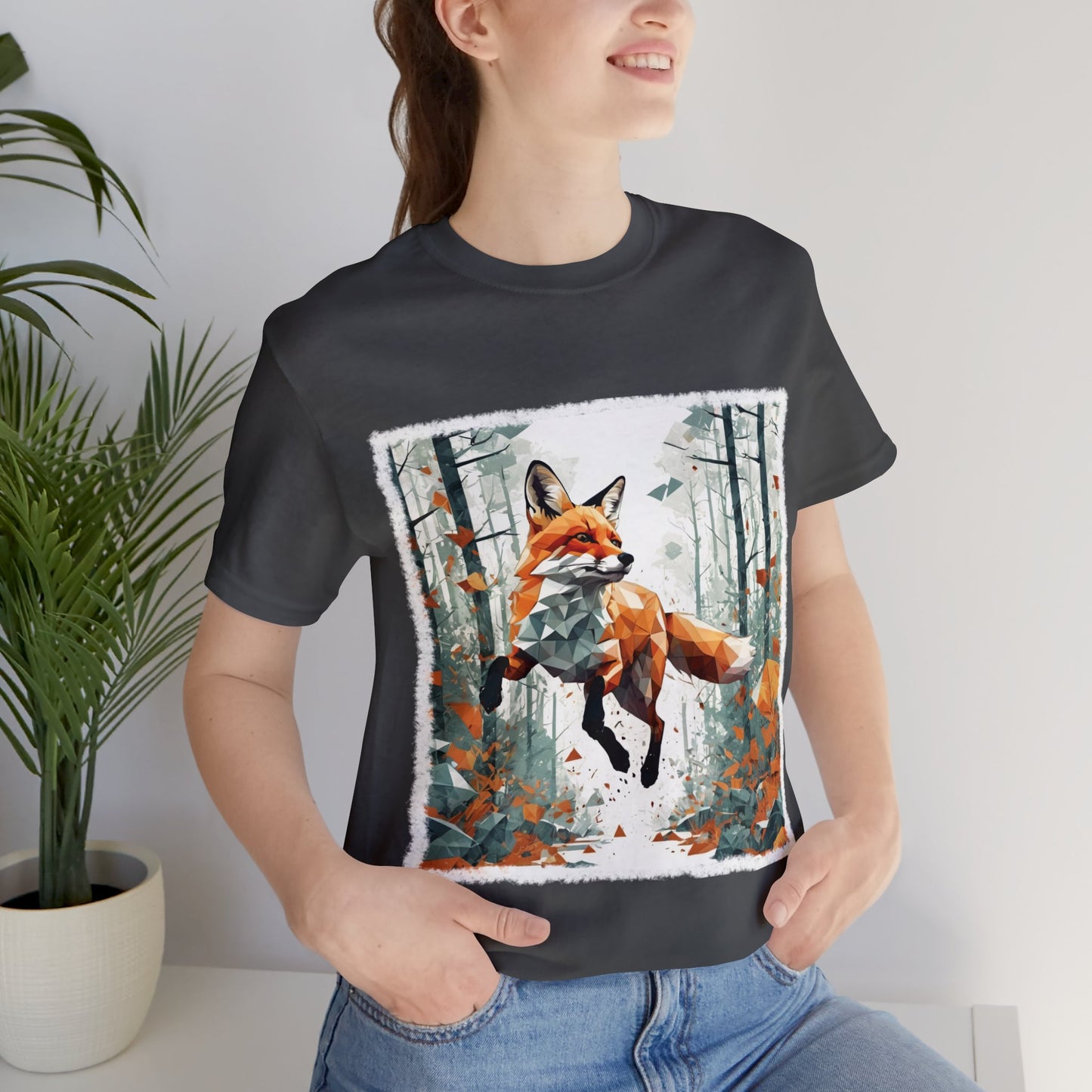 Fox in the Forest - Geometric Animals Series T-Shirt