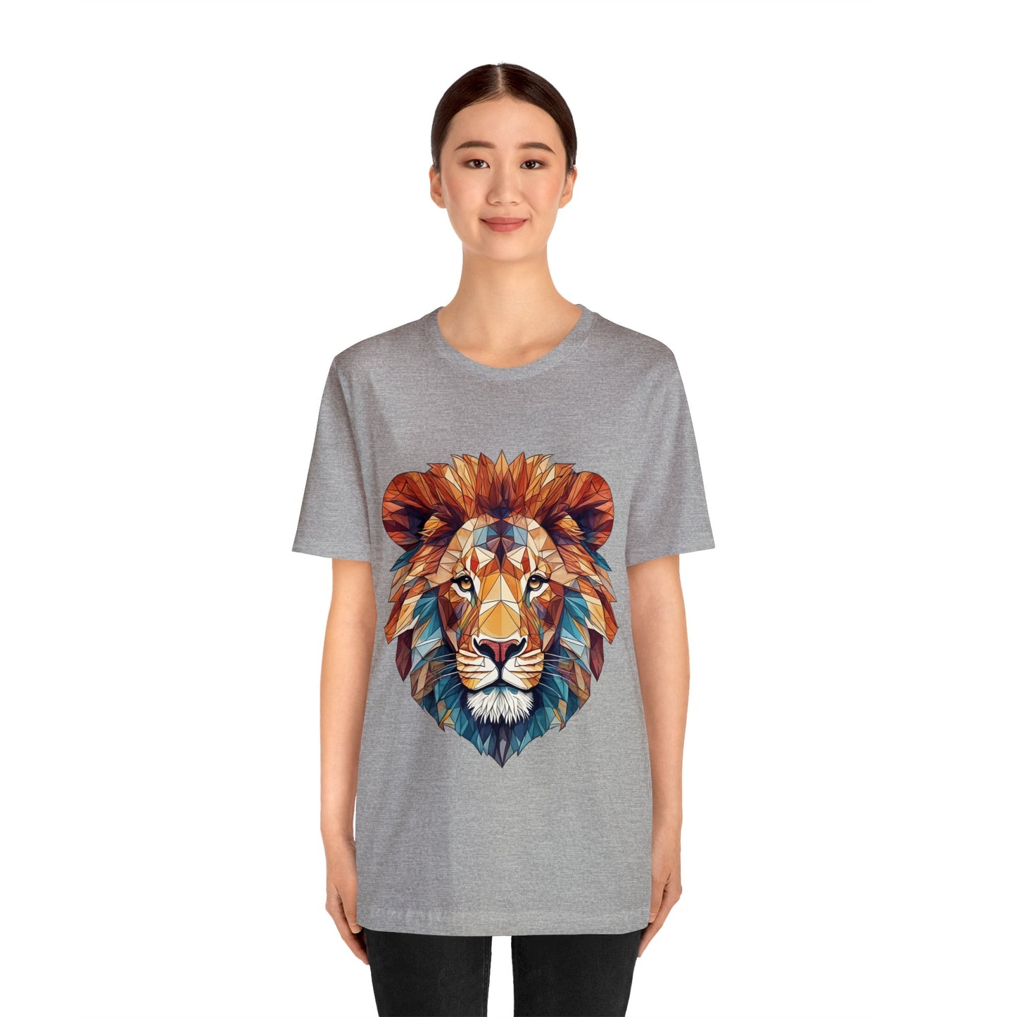 Geometric Lion - Geometric Animals Series T-Shirt