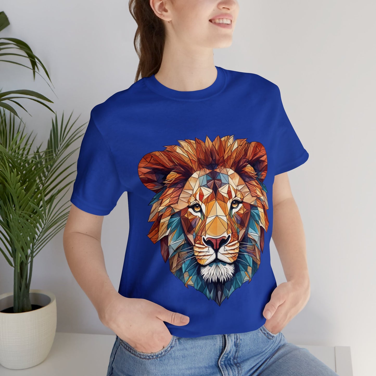 Geometric Lion - Geometric Animals Series T-Shirt