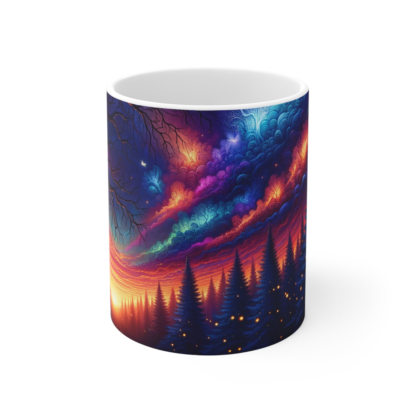 Enchanted Forest Twilight Mug - White