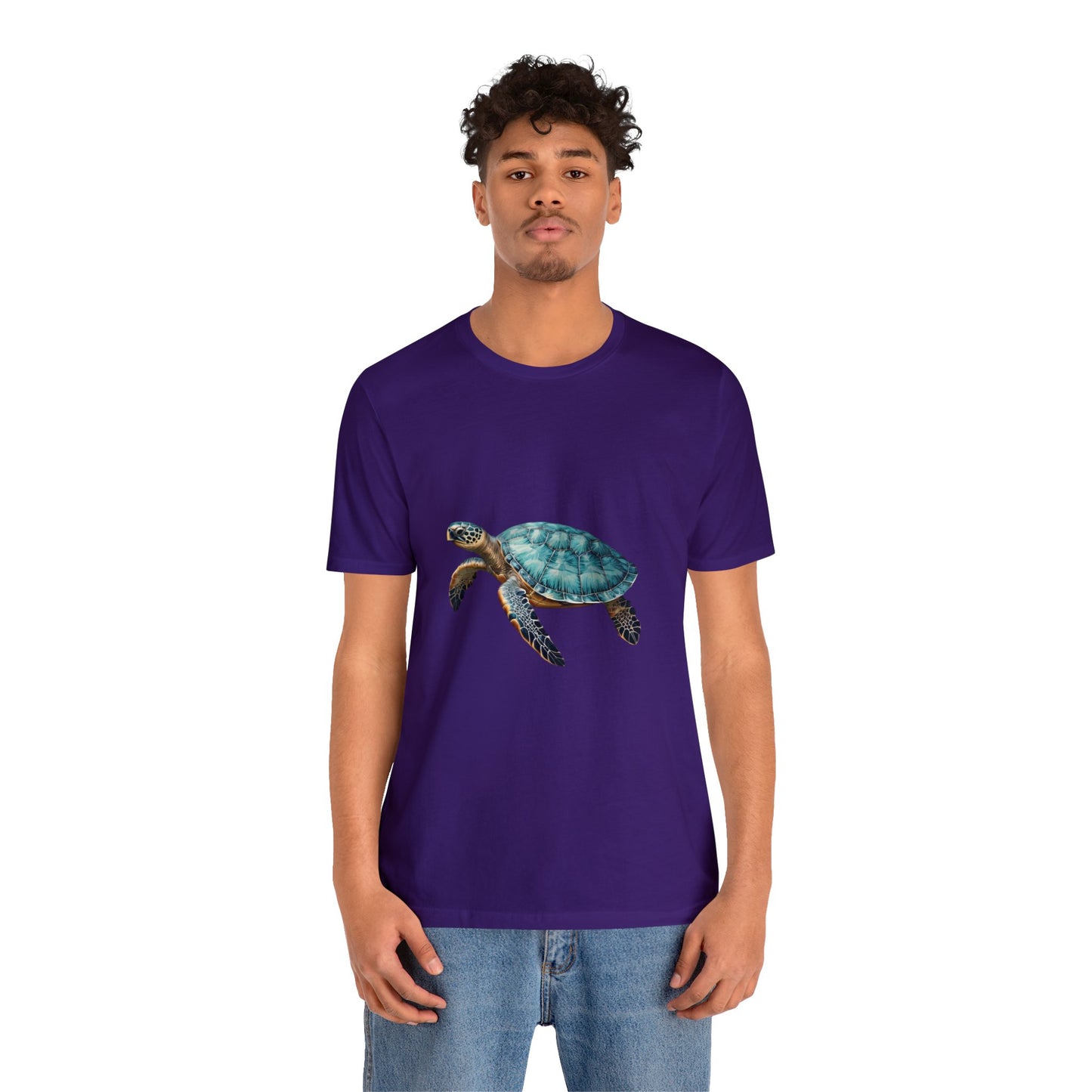 Emerald Shelled Sea Turtle - Geometric Animals Series T-Shirt