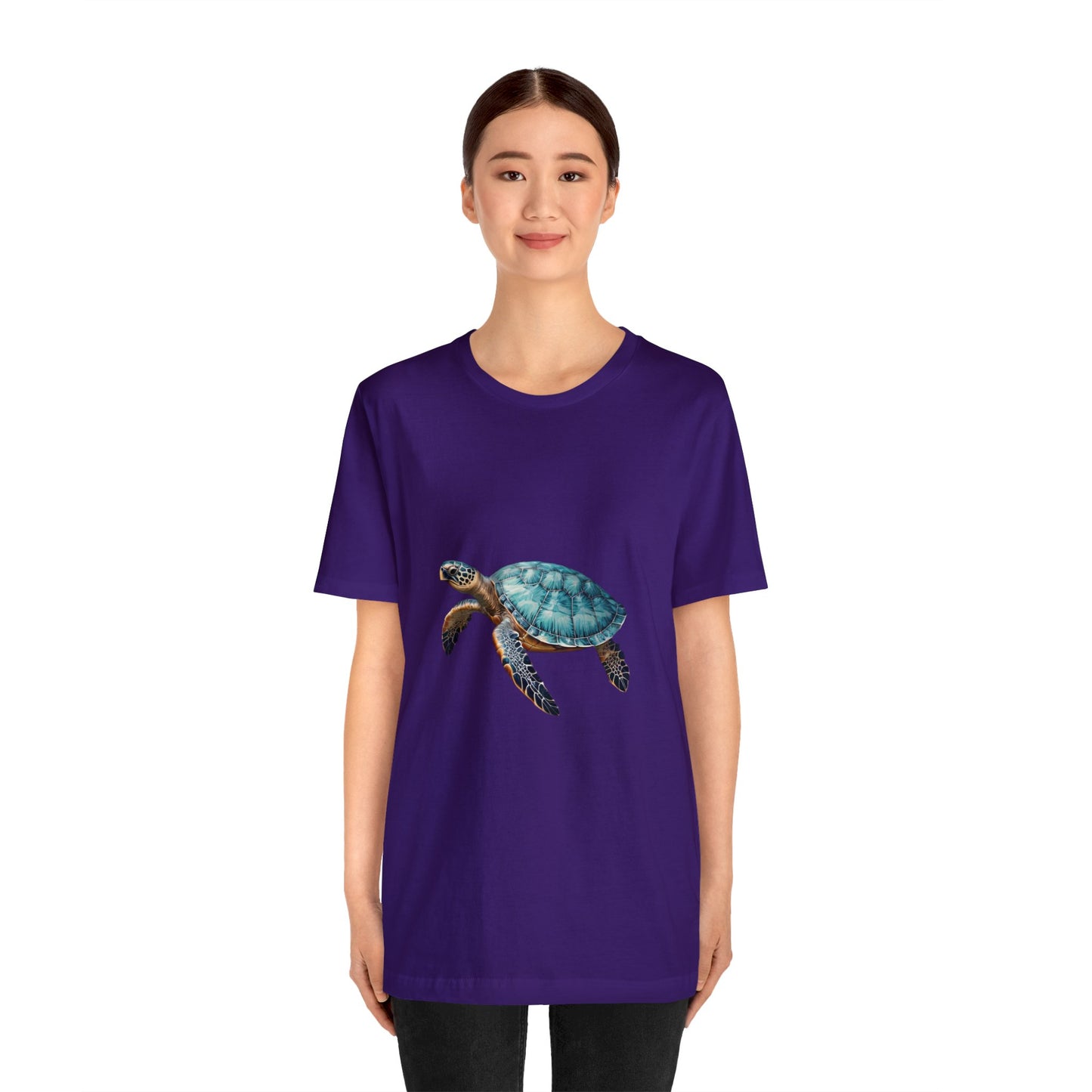 Emerald Shelled Sea Turtle - Geometric Animals Series T-Shirt