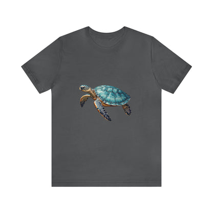 Emerald Shelled Sea Turtle - Geometric Animals Series T-Shirt