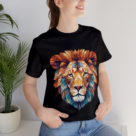 Geometric Lion - Geometric Animals Series T-Shirt
