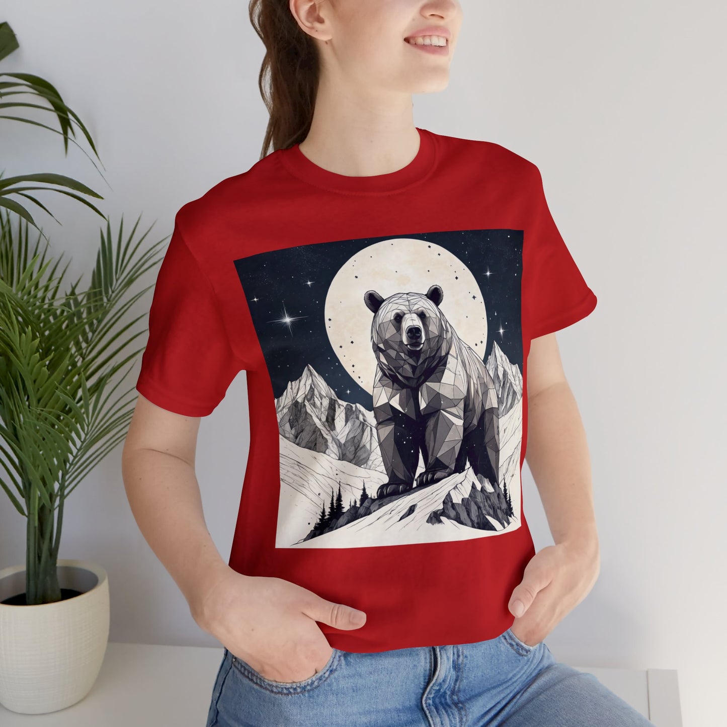 Lunar Bear - Geometric Animals Series T-Shirt