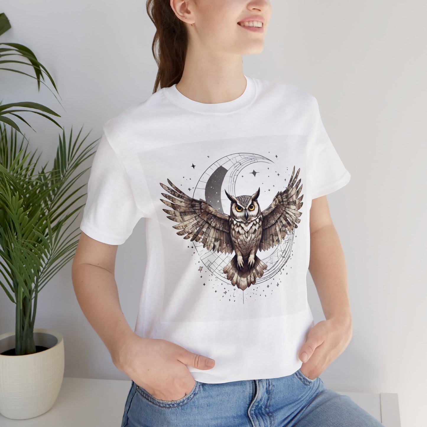 Midnight Sentinel - Geometric Animals Series T-Shirt