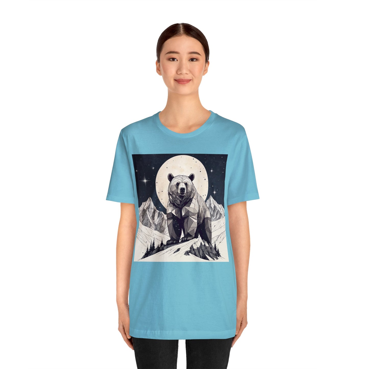 Lunar Bear - Geometric Animals Series T-Shirt