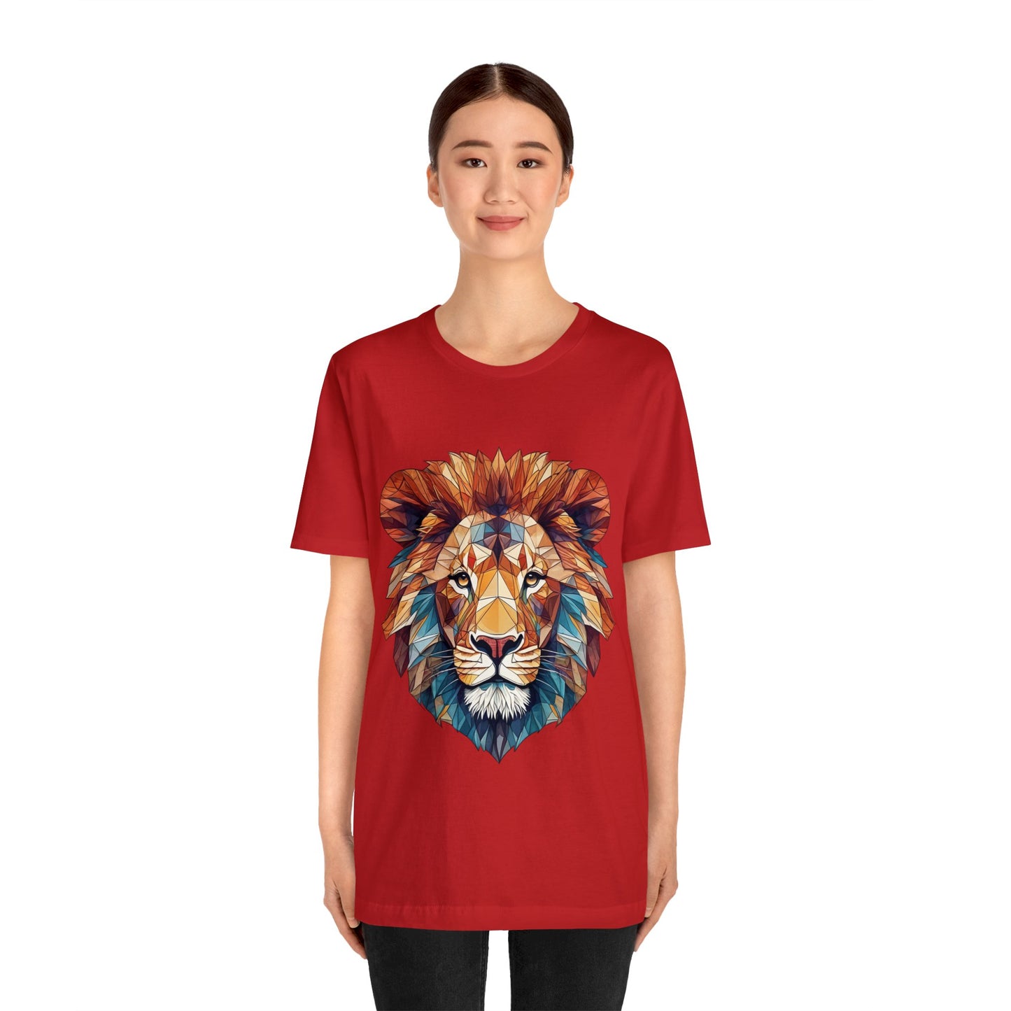 Geometric Lion - Geometric Animals Series T-Shirt