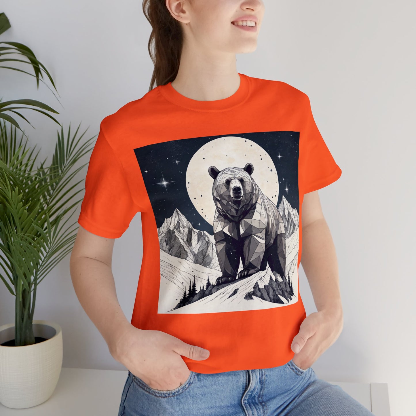 Lunar Bear - Geometric Animals Series T-Shirt