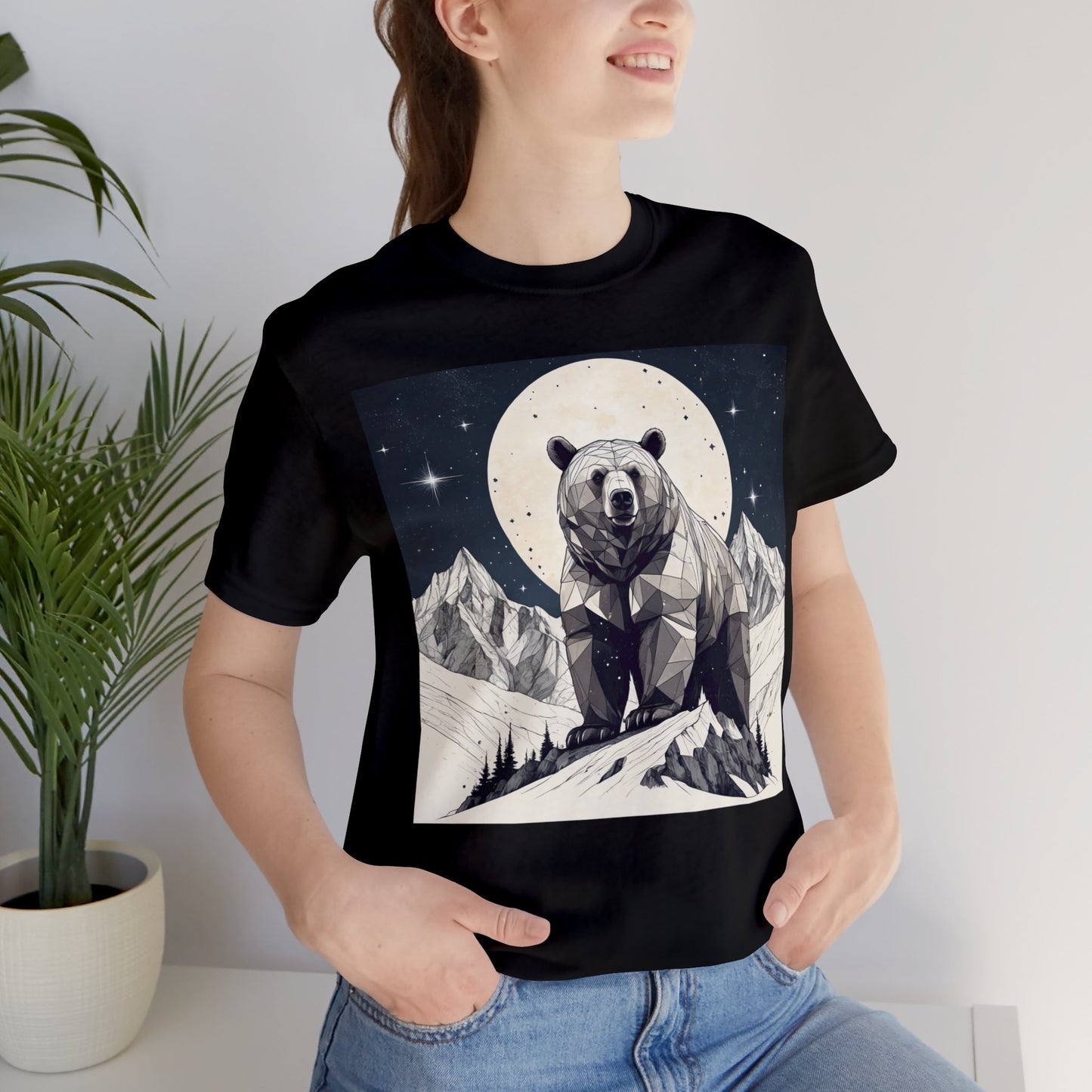 Lunar Bear - Geometric Animals Series T-Shirt