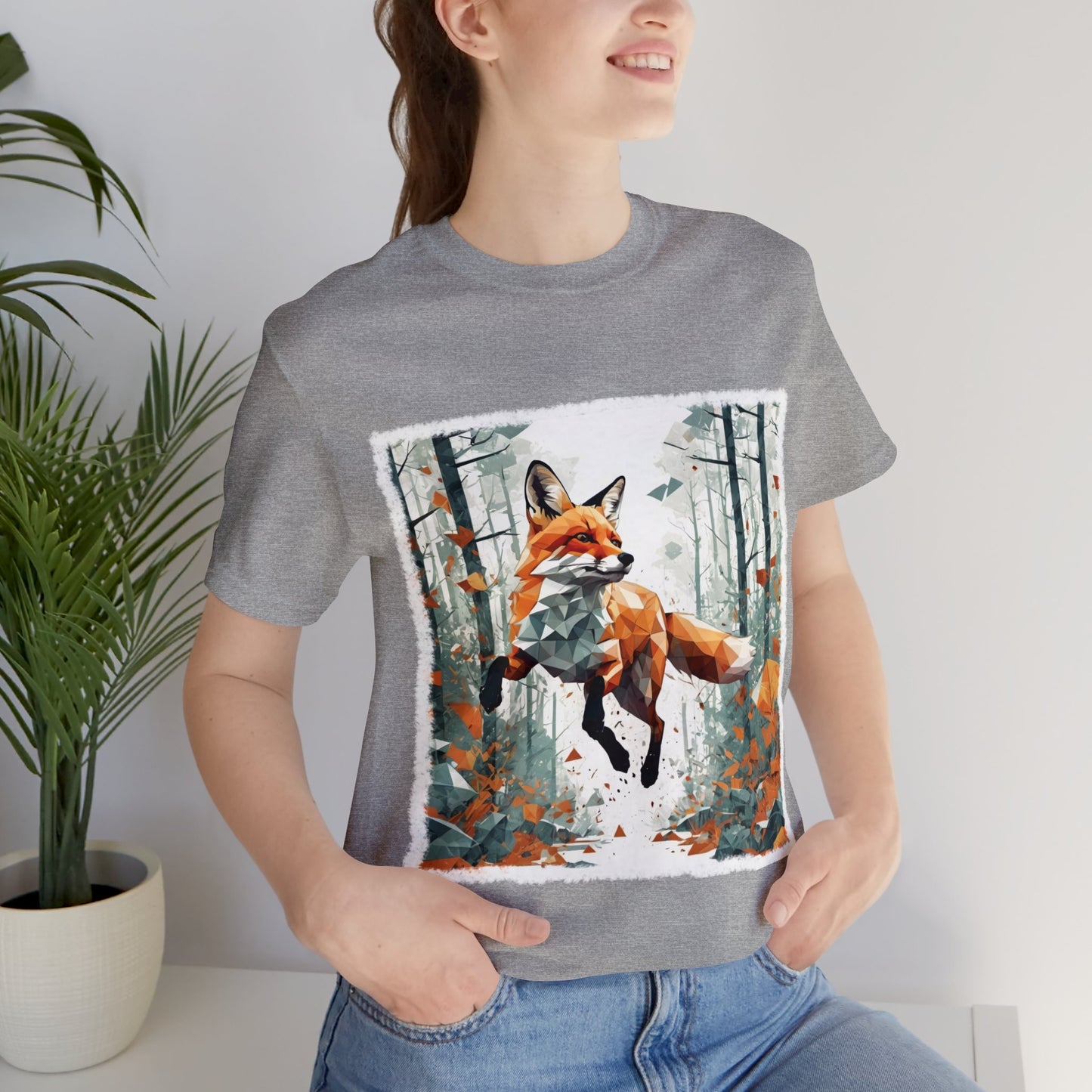 Fox in the Forest - Geometric Animals Series T-Shirt