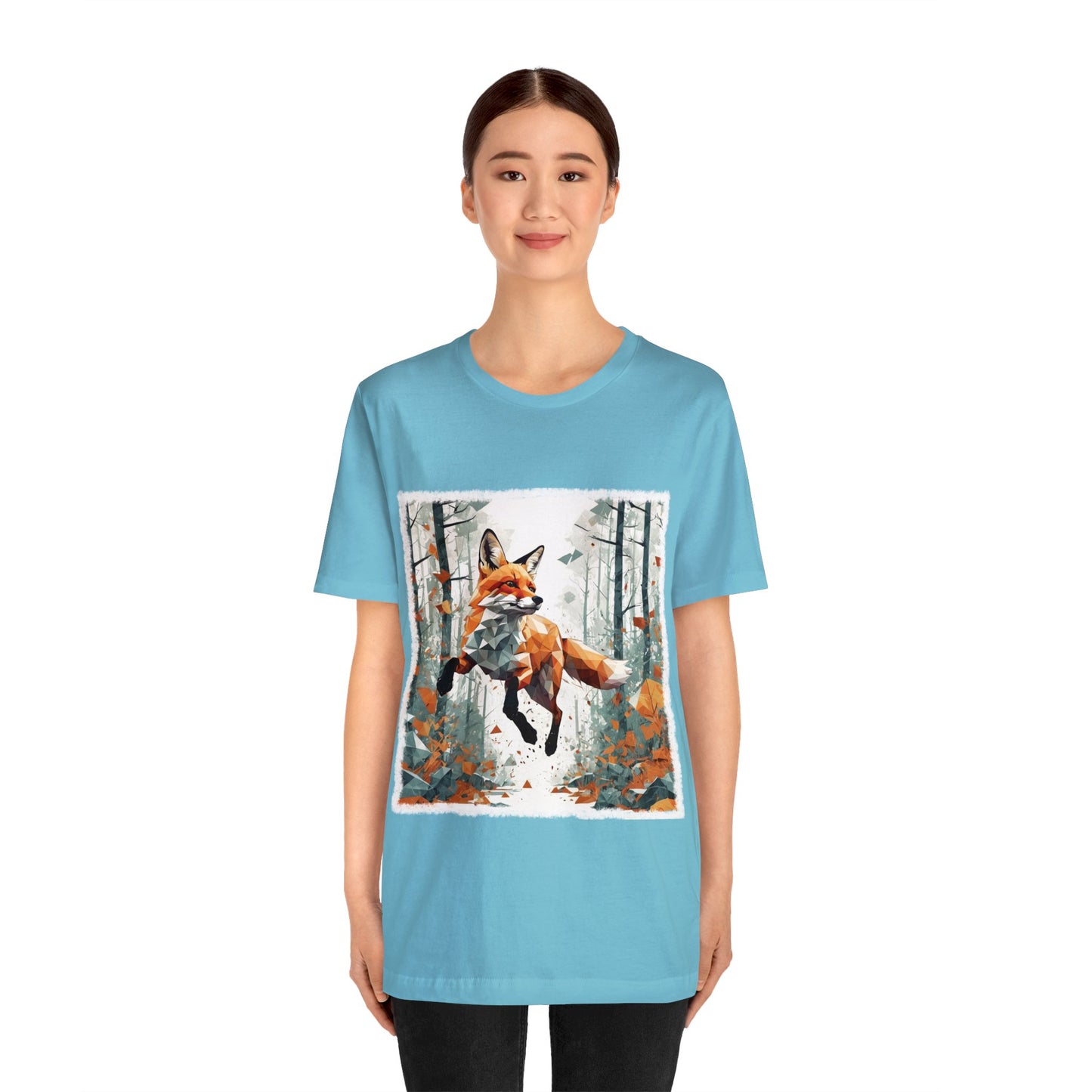 Fox in the Forest - Geometric Animals Series T-Shirt