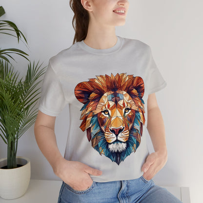 Geometric Lion - Geometric Animals Series T-Shirt