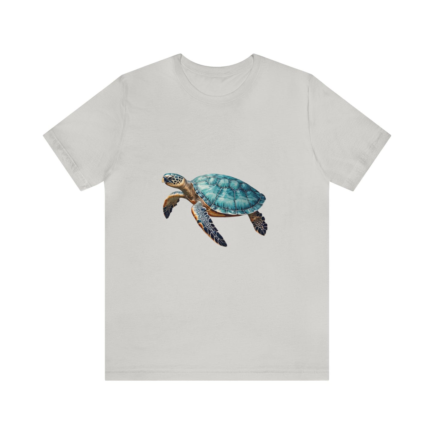 Emerald Shelled Sea Turtle - Geometric Animals Series T-Shirt