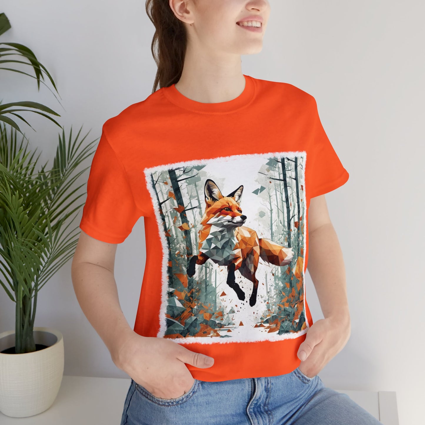 Fox in the Forest - Geometric Animals Series T-Shirt