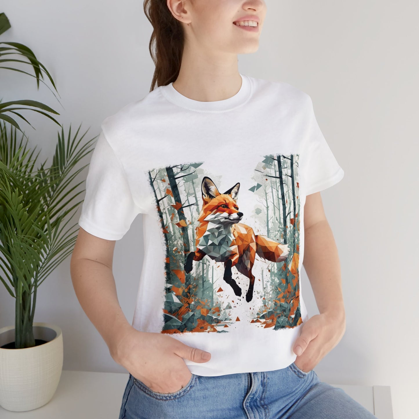 Fox in the Forest - Geometric Animals Series T-Shirt