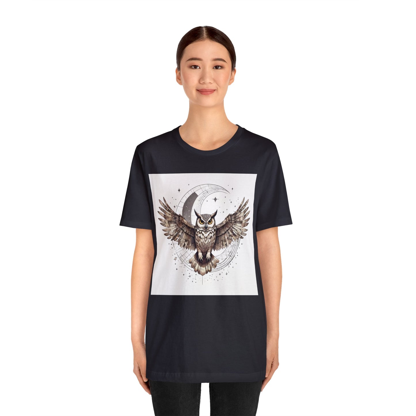 Midnight Sentinel - Geometric Animals Series T-Shirt