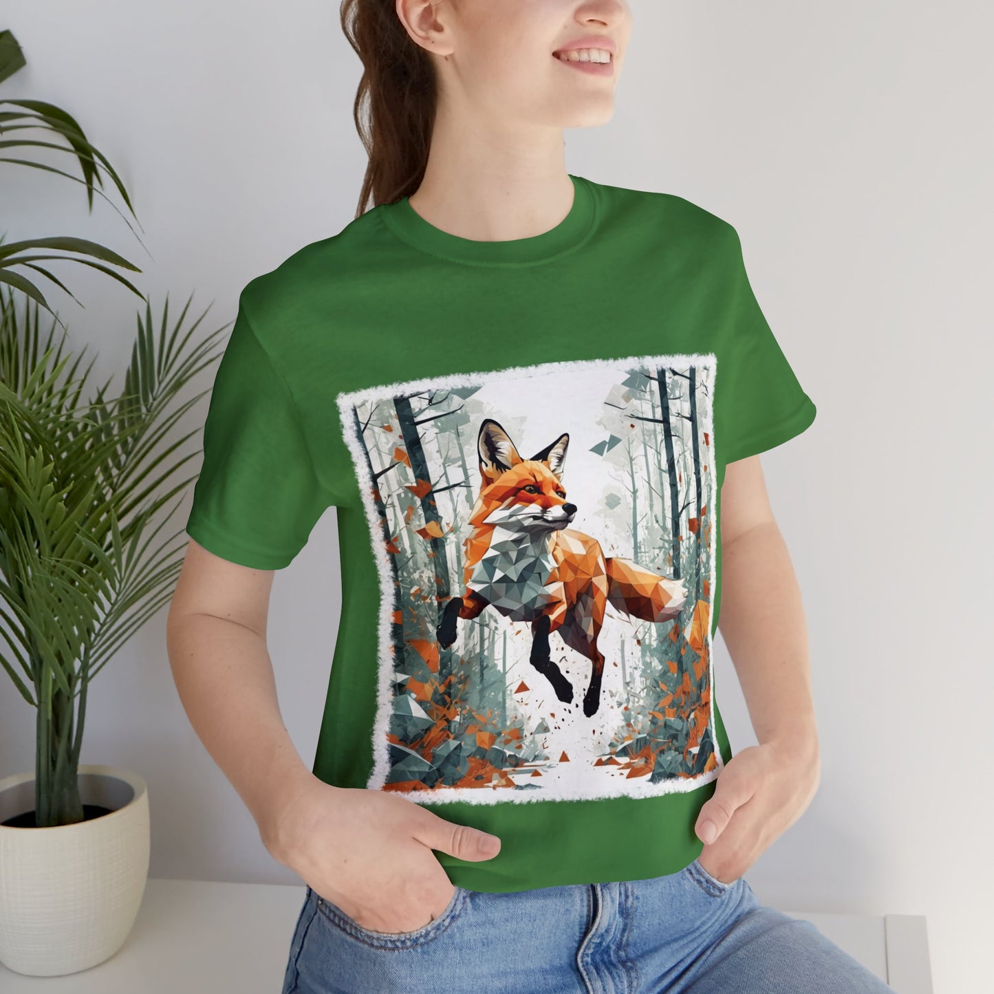 Fox in the Forest - Geometric Animals Series T-Shirt