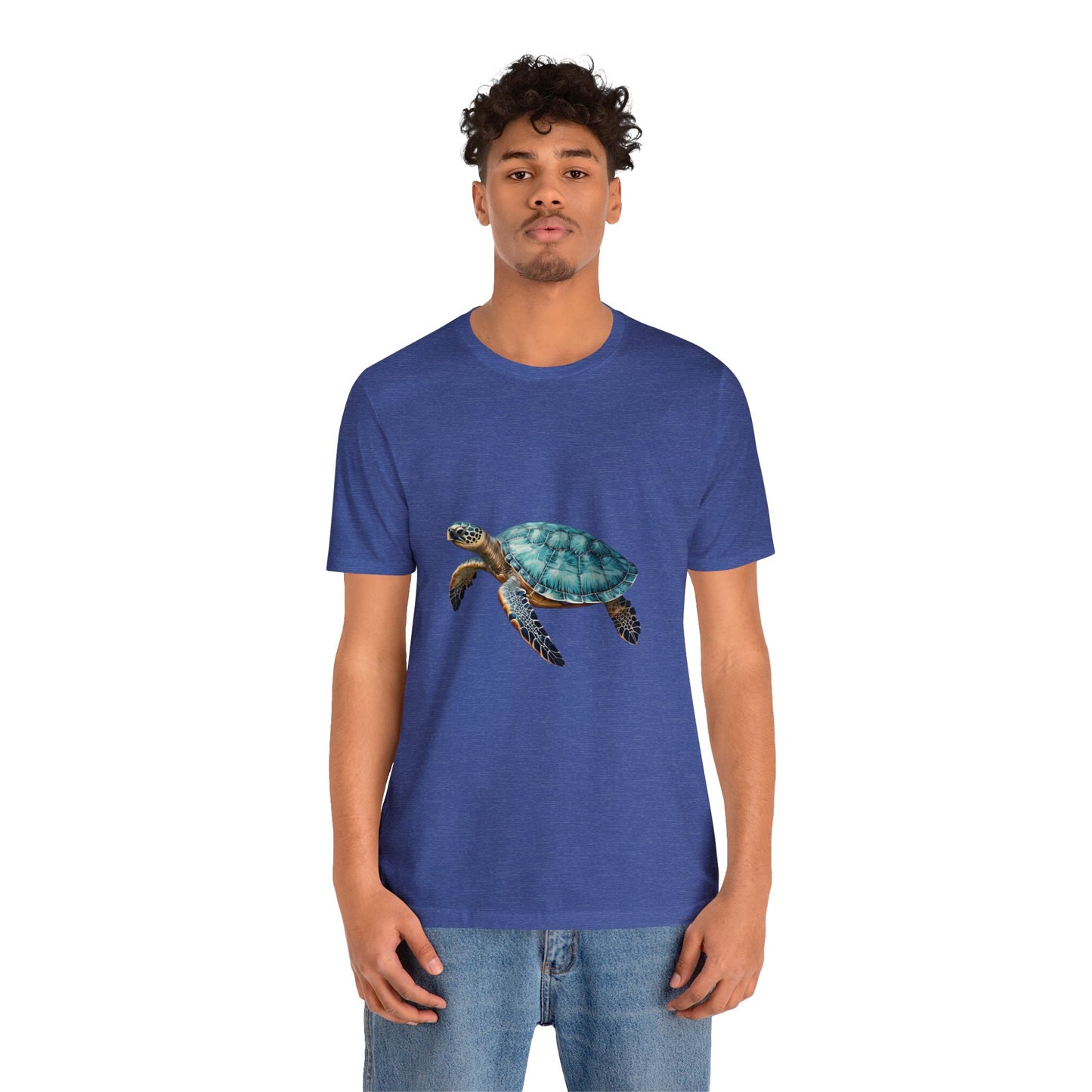 Emerald Shelled Sea Turtle - Geometric Animals Series T-Shirt