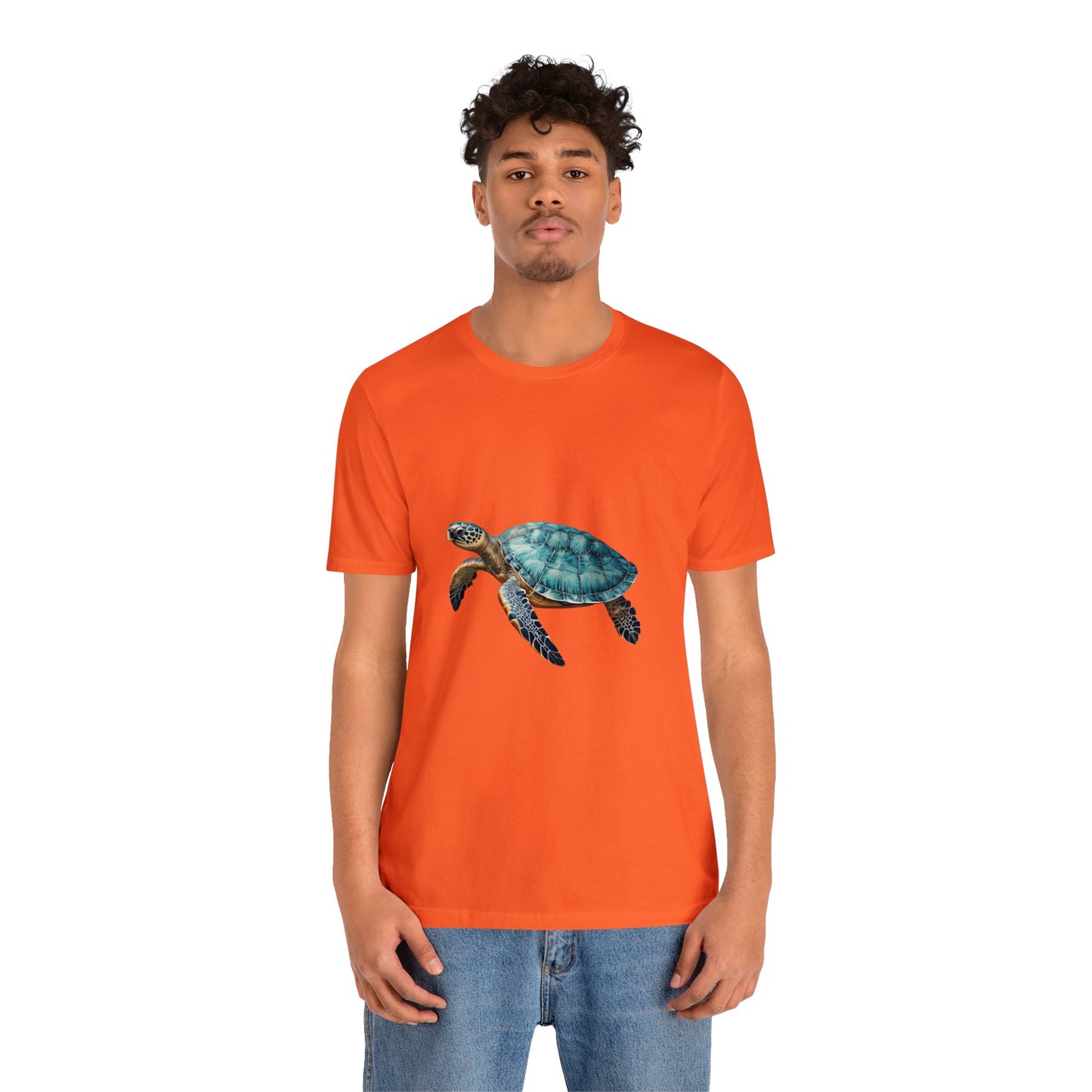 Emerald Shelled Sea Turtle - Geometric Animals Series T-Shirt