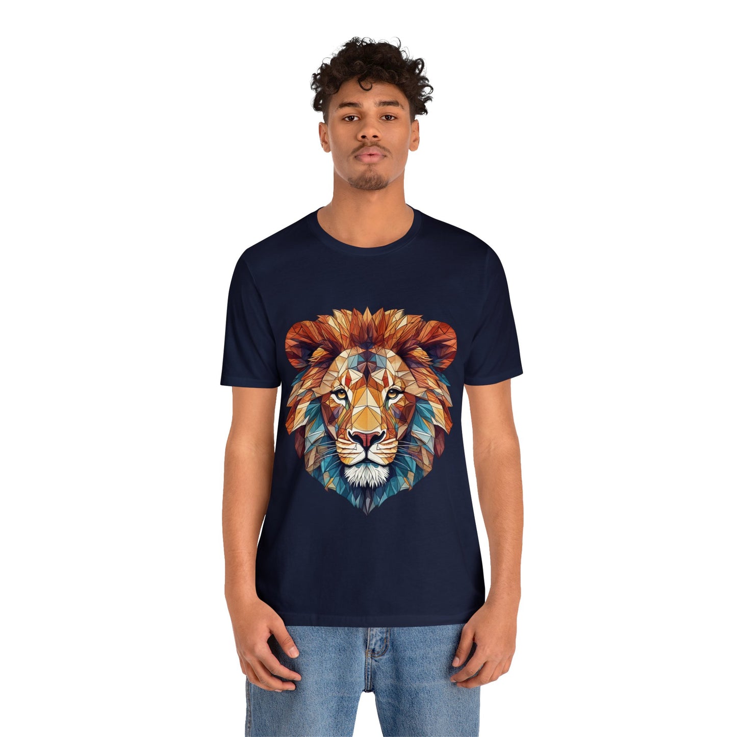 Geometric Lion - Geometric Animals Series T-Shirt